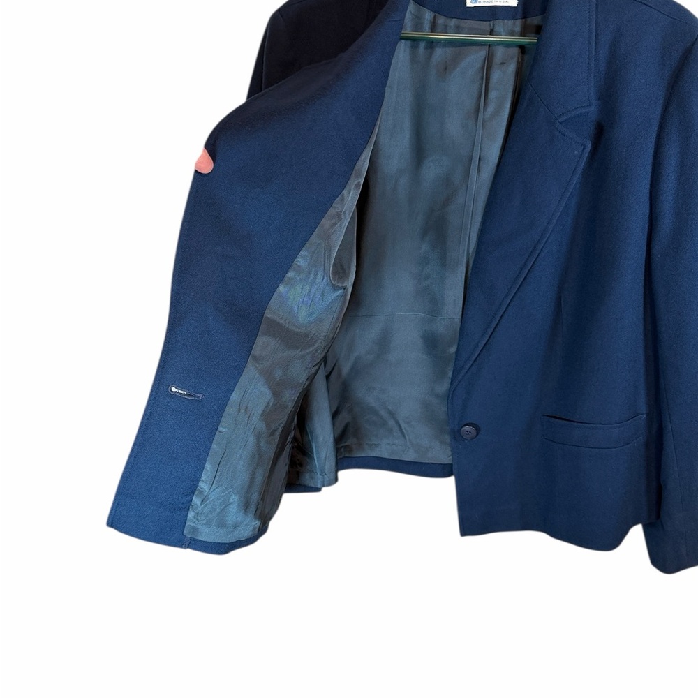 Vintage Pendleton Blue Single Button 100% Pure Vi… - image 8